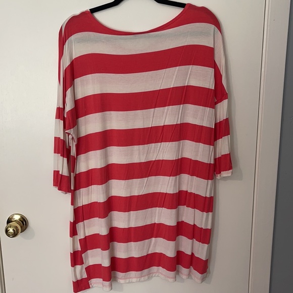 The Zig Zag Stripe pink & white striped tunic/top - Picture 7 of 11